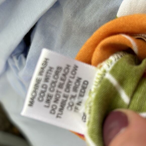 True Destinations Crop Wide Ruffle Leg Pants Size Medium Tropical Print Pull On - Picture 13 of 13